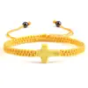 Pulsera Tejida Cruzada de Piedra Natural Versátil Estilo Europeo y Americano, Ajustable, Moderna, Diseño Simple, Estilo Masculino