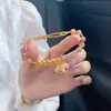 Pulsera de Cinco Emperadores de Imitación Oro Caballo de Madera Torre de Citrino Pulsera de Cristal para Mujer Nueva Cuerda Hecha a Mano para Novia en el Año de Nacimiento