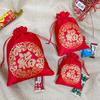 Bolsa roja de boda bolsa de boda bolsillo de la novia bolsa de brocado dote brocado regalo bolsa de dulces de boda