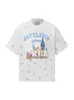Camiseta de Manga Corta con Estampado de Estrellas Retro Americana para Hombres y Mujeres, Nuevo Estilo Verano 2026, Top Casual Holgado y Versátil, Moderno
