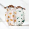 Sombreros de Triángulo para Bebé Ropa de Verano de Manga Corta Ropa de Cuerpo para Bebé Algodón Sin Mangas Bolsa Ropa Gorda Chaleco para Escalar Ultradelgado