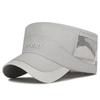 Sombrero de Malla Transpirable de Secado Rápido de Copa Plana Nuevo para Primavera y Verano, Delgado, Moderno, Versátil, Bordado Tridimensional con Letra, Sombrero Protector Solar