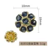 Botões de Liga de Zinco com Cristal Bordados à Mão com Pedras Preciosas Multicores, Botões Florais Vintage, Decoração de Roupas e Bolsas Estilo Chanel, Botões de Moda Dourados