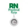 Reloj de bolsillo retráctil para enfermera RN más vendido transfronterizo, hebilla de acrílico con purpurina fácil de tirar, reloj de bolsillo anti-pérdida con insignia médica NURSE
