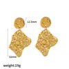 Pendientes geométricos de personalidad europea y americana de acero de titanio, moda, incrustaciones de circonita, acero inoxidable de lujo ligero, pendientes de oro de 18k, transfronterizos de alto nivel