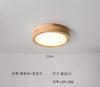 Luz Redonda Sencilla de Madera Maciza Estilo Nórdico para Pasillo, Vestíbulo, Recibidor, Vestidor, Luz de Techo Nuevo Estilo Chino Tronco