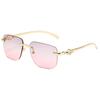 Nuevas Gafas de Sol de Moda Cabeza de Serpiente Metal Sin Montura Anti-UV Unisex Casual Gafas de Sol Venta al por Mayor Gafas de Sol Trendy