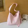 Bolsa tote de moda artística estilo coreano para mulheres, novo modelo de primavera 2026, bolsa de ombro e transversal de grande capacidade para o dia a dia