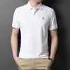 (Se admite la entrega en una sola pieza) Camiseta de manga corta para hombre de verano bordada talla grande polo shirt moderna de negocios Comercio exterior Al por mayor