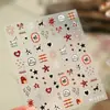 Pegatinas para Uñas Retro Pony Populares Transfronterizas Tensor M1225 Dulces y Geniales Pegatinas para Uñas Estrella Corazón Plateado Caliente