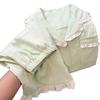 Pijama de Estilo Primavera y Otoño para Mujer, Conjunto de Dos Piezas de Pantalón Corto de Algodón Nube para Verano, Estilo Delgado Simple Estilo Princesa Ropa de Casa