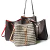 Bolso de cubo de cuero con cordón, bolso de mano cruzado al hombro, clásico de moda para presbicia