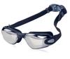 Gafas de natación para adultos natación al aire libre tapones para los oídos HD galvanoplastia antivaho integradas gafas de natación lisas gafas de natación de silicona venta al por mayor