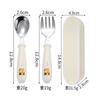 Acero inoxidable 304 portátil cuchara para niños Tenedor vajilla cuchara para comer para bebé juego de tenedor regalo para madre y bebé personalización