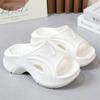 Pantuflas de Suela Ultragruesa para Mujer, Nuevas 2024 Estilo Europeo y Americano para Exteriores, Chanclas de Playa con Sensación Acolchada, Zapatos de Plataforma para Comercio Transfronterizo, Chanclas Antideslizantes