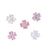 Zircônio que retém a cor Pulseira de Pérolas de Três Fileiras Contas Florais Espaçadoras Acessórios para Colar DIY Fivela Decorativa de Três Fileiras Material