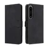 Adecuado para carcasa de teléfono móvil Sony Xperia 1 IV, funda de cuero para teléfono móvil Sony Xperia 1 IV con tarjetero y cordón