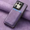 Adequado para Capa de Celular Moto Edge70Fusion, Porta-Cartão Magnético, Capa Protetora Moto G77 Couro Cor Pura