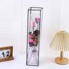 Regalo de caja transparente con flor de jabón de por vida contigo caja de flores bolso de mano flor de rosa caja de mano flor de jabón floral al por mayor