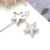 Accesorios para joyería DIY chapado en cobre oro real 18k serie oceánica colgantes pequeños delfín estrella de mar tortuga pulsera collar colgante