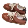 Zapatillas de entrenamiento retro alemanas de cuero genuino para mujer, nuevo modelo 2026, de caña baja, cordones poco profundos, zapatillas planas, zapatillas Forrest Gump, zapatillas de tabla