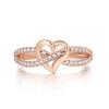 Explosiones transfronterizas Europa y Estados Unidos moda anillo de diamantes en forma de corazón ambiente sencillo anillo de dama fabricantes de anillos venta al por mayor