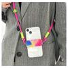 Novo Rainbow cor do telefone móvel clipe traseiro crossbody cordão adequado para qualquer telefone móvel onda clipe resistente a gotas anti-perdido moda portátil