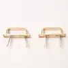 Accesorios de Puente de Arco de Aleación de Zinc para Bolsos, Artículos de Cuero, Equipaje y Cajas de Regalo, con Base y Pines de Inserción, Al por Mayor en Stock