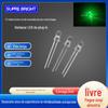 F3 Cabelo Branco Verde Esmeralda/Perna Curta Alto Brilho Plugável Diodo Emissor de Luz LED 3mm Luz Verde Esmeralda Tubo Emissor de Luz Dip Tipo Plugável Direto