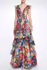 Otoño 2026 Nuevo Moda Femenina Transfronteriza Europea y Americana Estilo Suave Vestido Estampado Plisado Ceñido a la Cintura