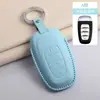 Adecuado para Fundas de Llave de Coche Hongqi, Compatible con Carcasa de Llave de Coche Nueva Hongqi Hs5/Hs7 2022, PU de Tres Colores
