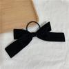 Black Bow Hairpin Acessórios para o cabelo das mulheres Primavera Veludo ins Coreano Internet Celebridade Elegante Hairpin Back Head Spring Clip