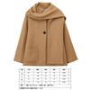 2024 Estilo Europeo y Americano Transfronterizo para Mujer Otoño Nuevo Bufanda Asimétrica Chaqueta de Punto Corta Holgada Manga Larga