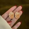 Aretes de cristal de champán de alta gama de nicho de mar naranja 2023 nuevos aretes de moda aretes de diseño exquisito