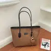 Bolsa tote para o dia a dia, bolsa balde vintage de grande capacidade, cor sólida da moda, bolsa de ombro estilosa e atraente