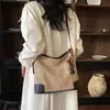 Bolso tote retro con estampado de leopardo para mujer, nueva colección otoño/invierno 2026, bolso de axila con retazos de gamuza, bolso de hombro color Maillard, bolso cruzado