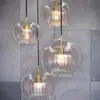 Lustre de vidro de design para restaurante, iluminação comercial moderna e simples para lojas, cafés, balcões de bar, mesas de jantar e luminárias de cabeceira artísticas