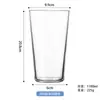Vaso de Whiskey Ultra Delgado de Alto Borosilicato, Vaso Mezclador Específico para Bar, Vaso de Cerveza de Gran Capacidad, Vaso de Tubo Recto, Vaso Simple con Borde Invertido
