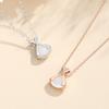 Jin Hongyu Pequeno Presente Vestido Um Bei Zi Colar Feminino Prata Esterlina Japonês e Coreano Design de Nicho Branco Bei Mu Simples Pingente de Ouro Rosa