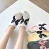 Meias Cano Baixo Cor Sólida Laço Estilo Balé Chinês Transfronteiriço Primavera e Verão Finas Invisíveis Meias Ins Fashionable Lado Baixo Boca Rasa