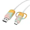 Enrollador de Cable de Dibujos Animados de Silicona Anti-Rotura Almacenamiento de Cable de Carga para Teléfono Móvil Atadura de Cable con Hebilla Cubierta Protectora para Cable de Datos