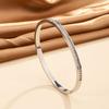 Pulsera de acero de titanio con diamantes transfronterizos, pulsera abierta para mujer chapada en oro de 18k, pulsera que no se decolora, pulsera de acero inoxidable al por mayor
