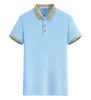 Camisas Polo de Estilo Europeu e Americano para Comércio Exterior Transfronteiriço com Gola, Camisetas de Negócios com Gola, Camisas Polo Masculinas de Manga Curta em Blocos de Cor, Feitas Sob Medida