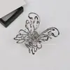 Design de Personalidade Senso de Estilo Líquido Borboleta Garra de Cabelo Metal Frio Estilo Traseiro da Cabeça Grande Pinça Tubarão Novo Presilha de Cabelo Acessórios de Cabelo