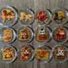 Pegatinas para Teléfono Móvil de Oro Puro 999, Nueva Serie del Año del Caballo con Adhesivo Trasero, Pegatinas para Teléfono Móvil de Oro 2mg, Pegatinas de Dibujos Animados, Venta al por Mayor de Regalos