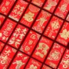 2026 Sobres Rojos para Año Nuevo, Boda y Dinero de la Suerte, Estampados en Oro, de Mil Yuanes, de Cien Yuanes, Planos, Creativos, con el Carácter para Bendición, Papel Rígido, Grandes, Medianos, Pequeños