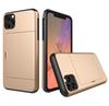Para Apple 12 capa protetora capa de telefone S20 inclusiva cor sólida cartão anti-queda militar anti-queda cartão capa de couro