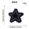 Bordado de Toalla Parche Bordado de Estrella de Cinco Puntas Estilo de Coser Decoración para Ropa Bolsa Zapato Sombrero Accesorios DIY Parche Bordado