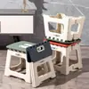 Banqueta dobrável espessa da moda, mini cadeira portátil para piquenique ao ar livre, acampamento, banco de mão, banqueta de trem