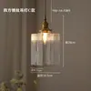 Candelabro de Latón y Vidrio Japonés Retro Lámpara Moderna Minimalista para Comedor Sala de Estar Lámpara de Noche de Lujo Nórdico para Dormitorio